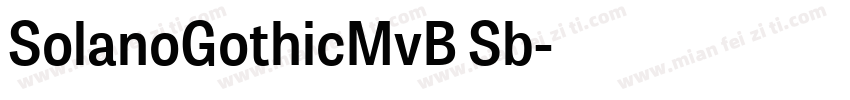 SolanoGothicMvB Sb字体转换